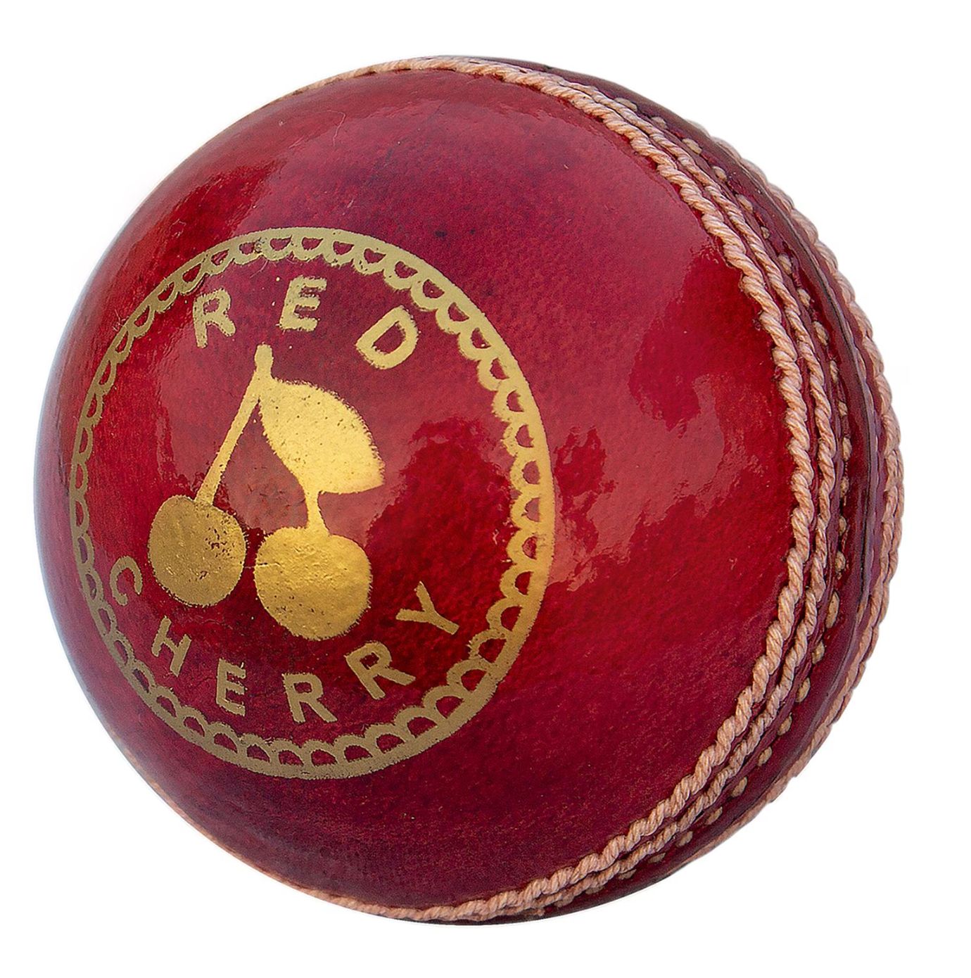Kookaburra Red Cherry 156 g Cricket Ball Front_Angled_Left