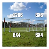 Football Flick 8 x 4 Urban uPVC Goal Net Front_Angled_Right