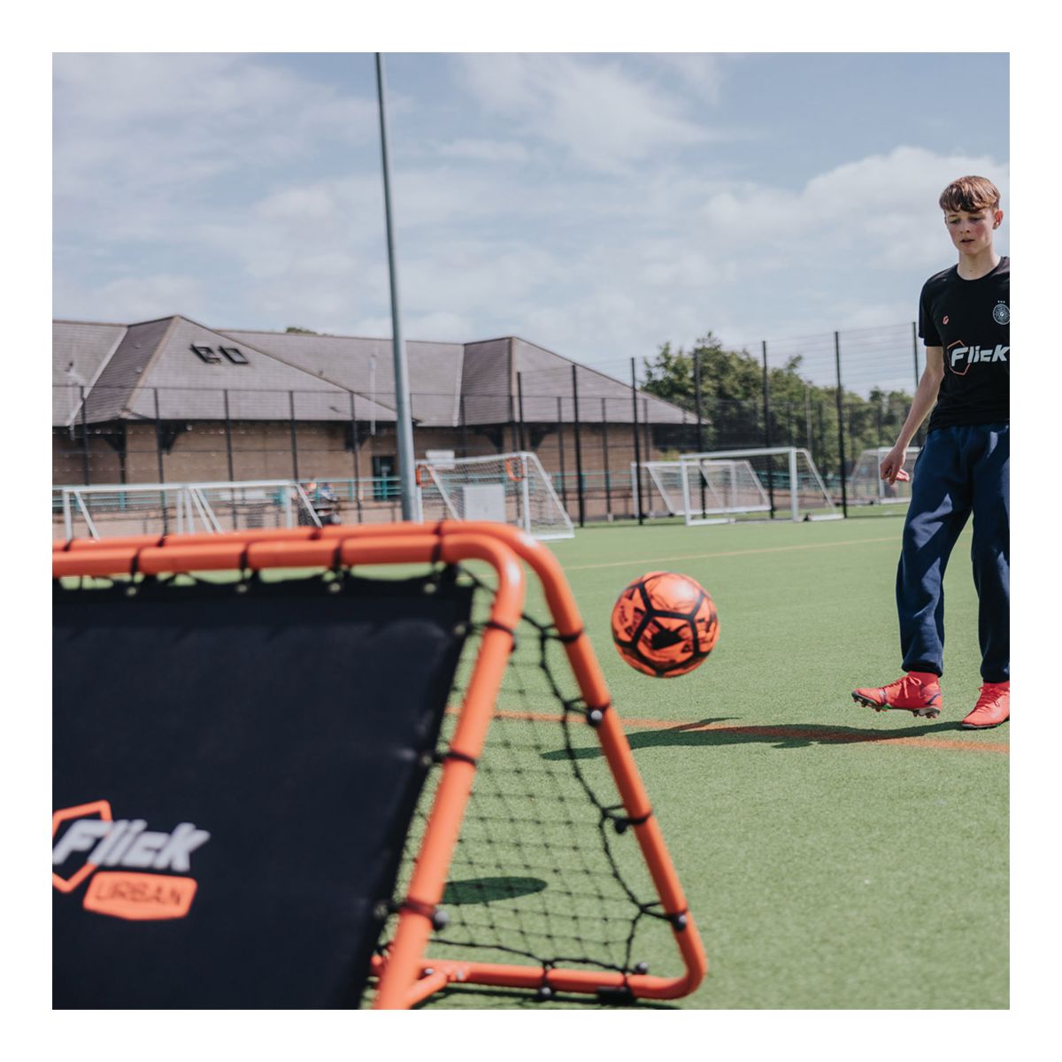 Football Flick Dual-Speed Rebounder CloseUp
