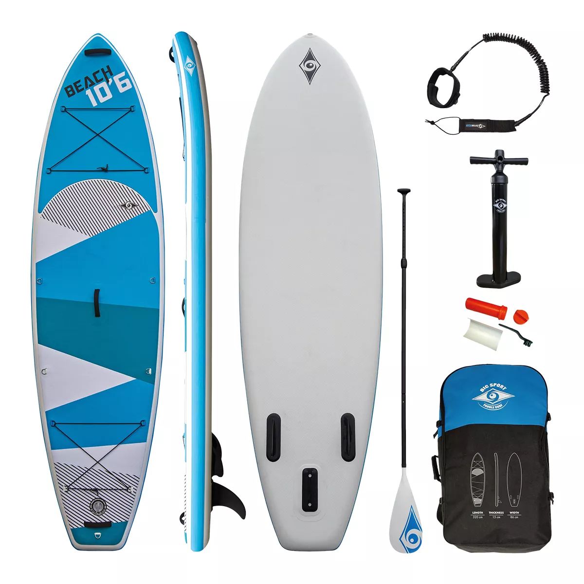 BIC Beach 10'6 Sup Air Inflatable Paddle Board Package