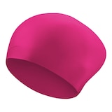 Nike Solid Silicone Long Hair Cap Front_Angled_Left