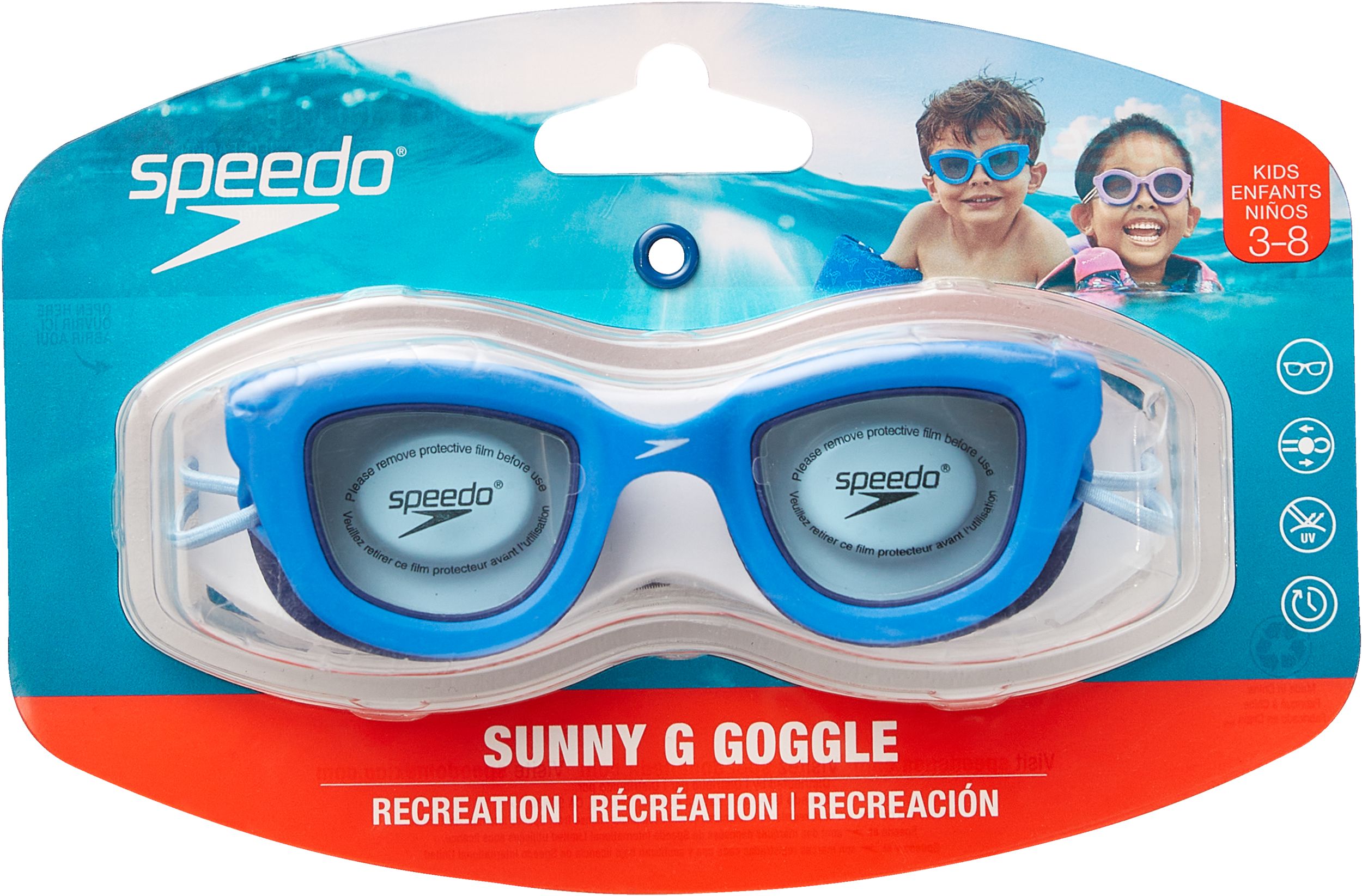 Speedo Kids' Sunny G Pop Seasiders Print  Swim Goggles