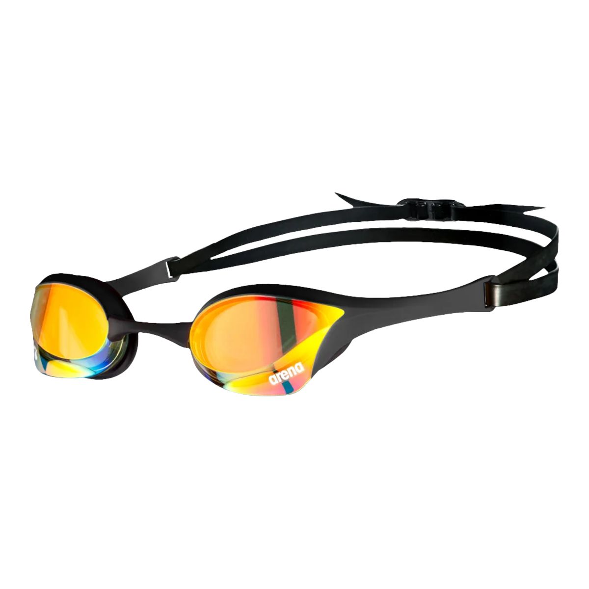 ARENA Cobra Ultra Swipe Mirror Senior Swim Goggles Front_Three_Fourths_Angled_Left