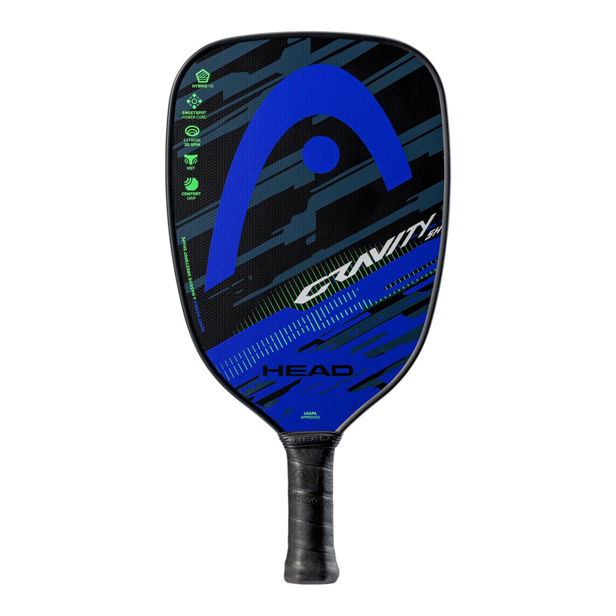 Head Gravity SH Pickleball Paddle- Green/Purple Front_Flat
