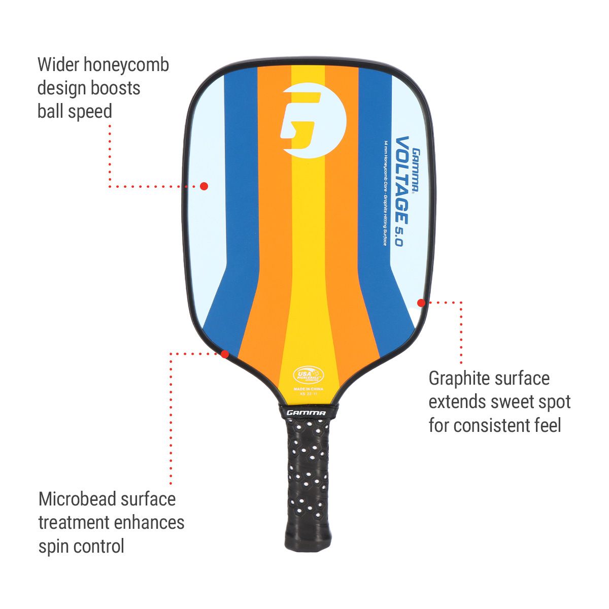 Gamma Senior Voltage 5.0 Pickleball Paddle