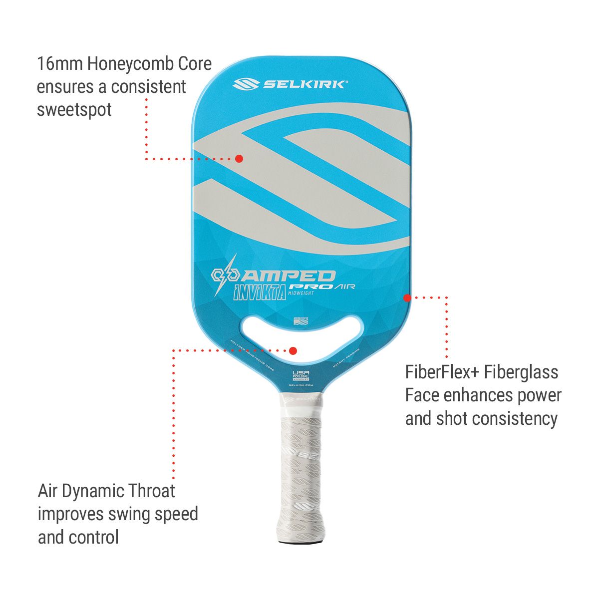 Selkirk Amped Pro Air Invikta Senior Pickleball Paddle