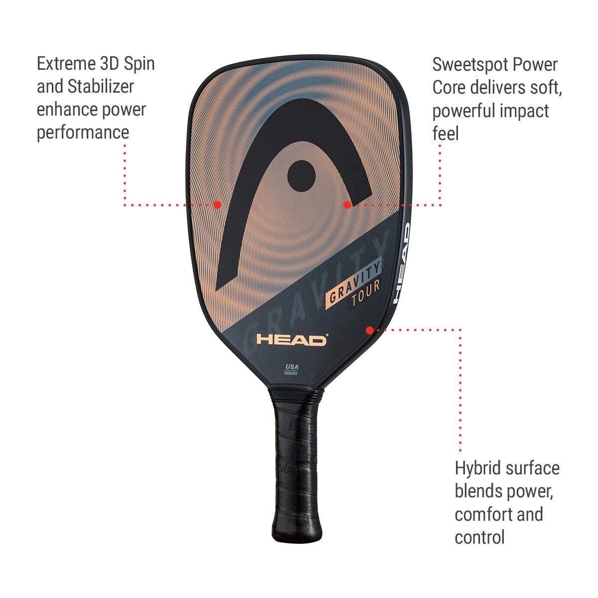 Head F24 Gravity Tour Senior Pickleball Paddle