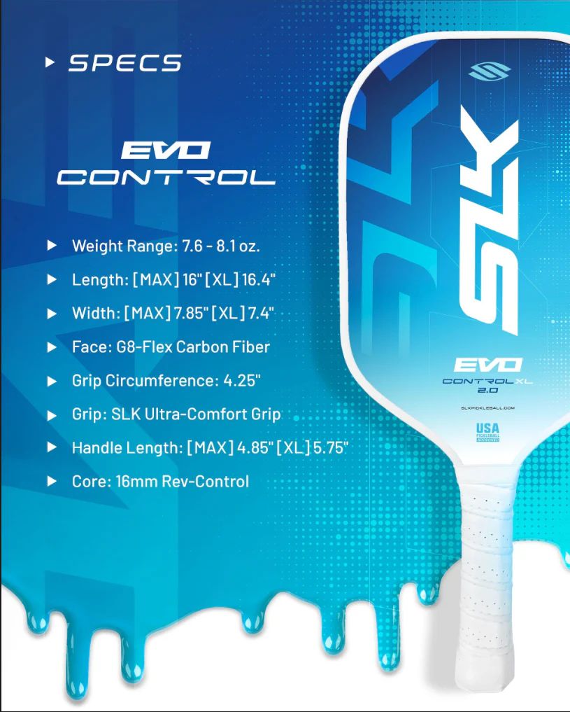 Selkirk SLK EVO Control 2.0 XL Senior Pickelball Paddle