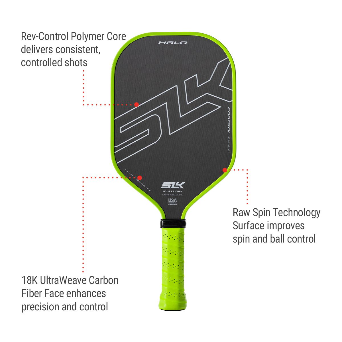 Selkirk Halo Control XL Senior Pickleball Paddle