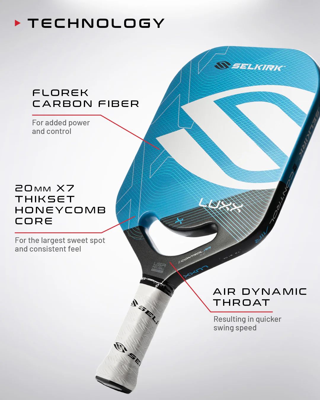 Selkirk Luxx Control Air S2 Senior Pickleball Paddle