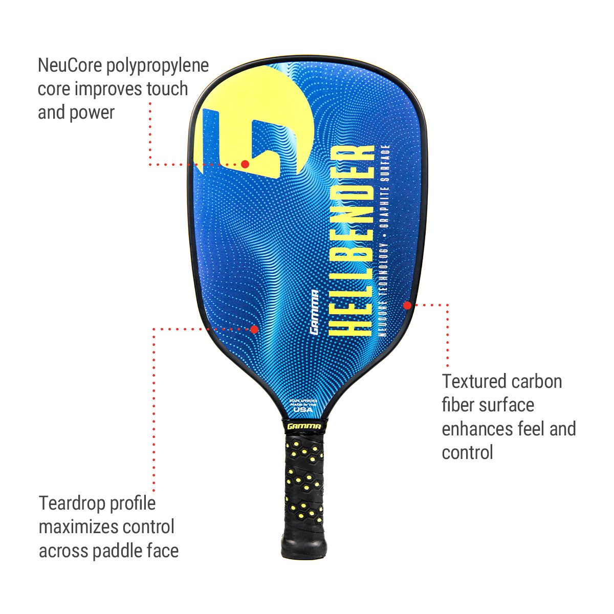 Gamma Hellbender Pickleball Paddle