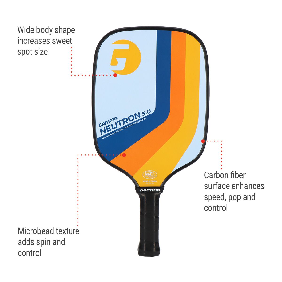 Gamma Neutron 5.0 Senior Pickleball Paddle