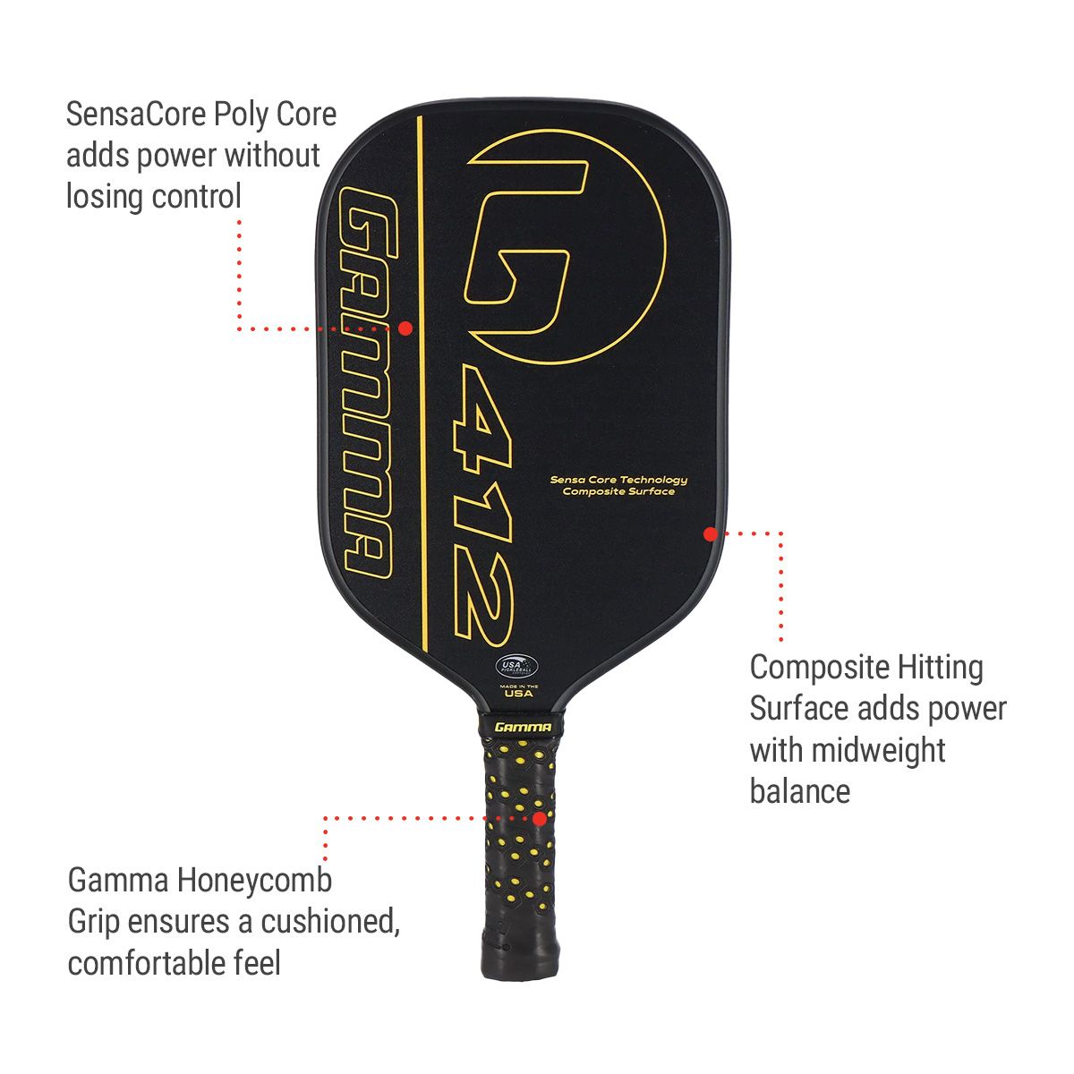 Gamma 412 Pickleball Paddle