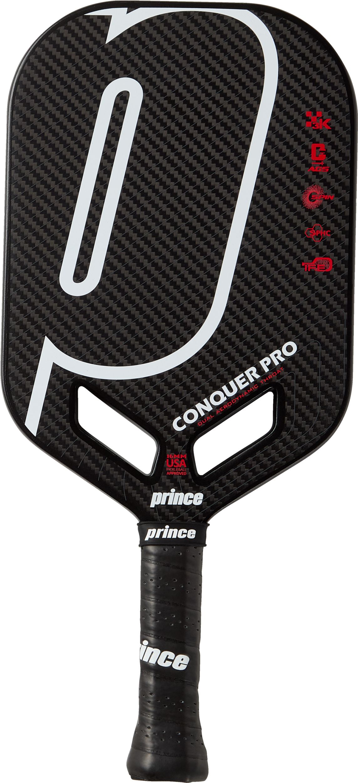 Prince Conquer Pro Raw Carbon Senior Pickleball Paddle