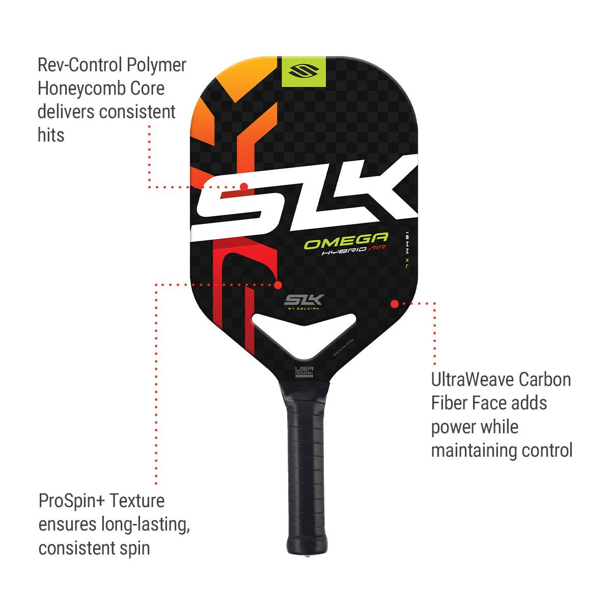 Selkirk Omega Hybrid Air XL Senior Pickleball Paddle