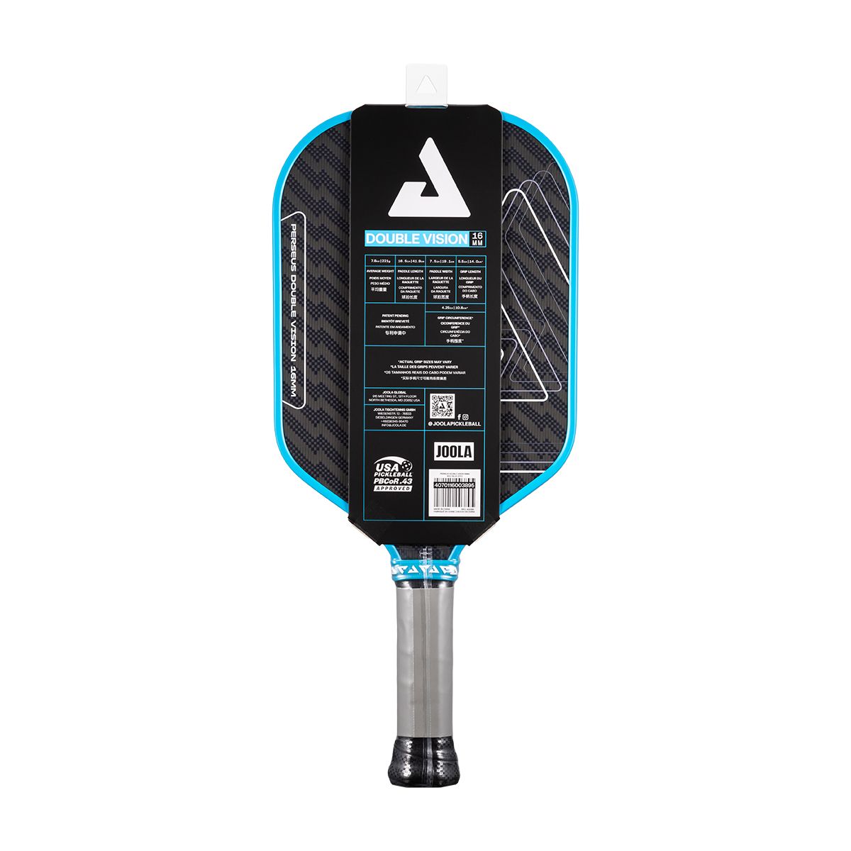 JOOLA Double Vision Edge Perseus 16 mm Senior Pickleball Paddle