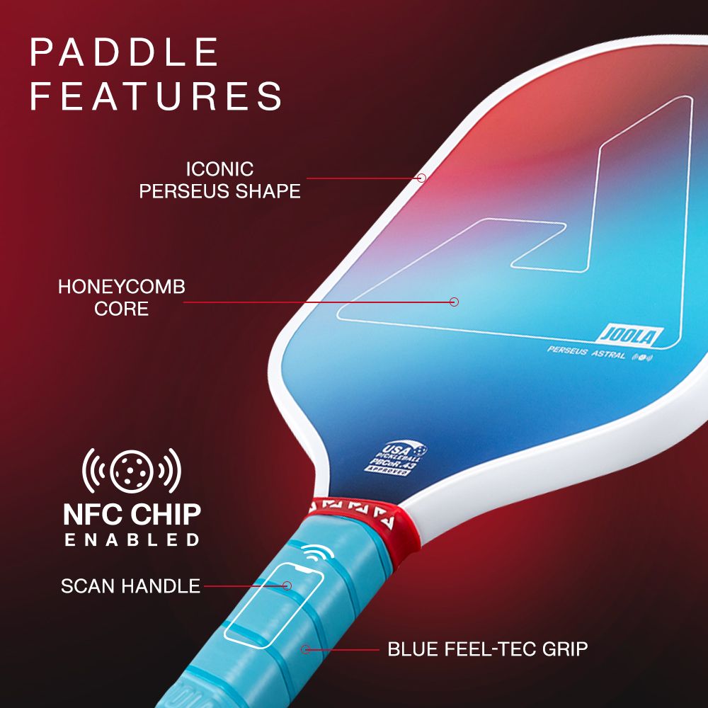 JOOLA Astral Perseus 14 mm Senior Pickleball Paddle Package Set