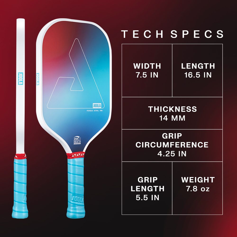 JOOLA Astral Perseus 14 mm Senior Pickleball Paddle