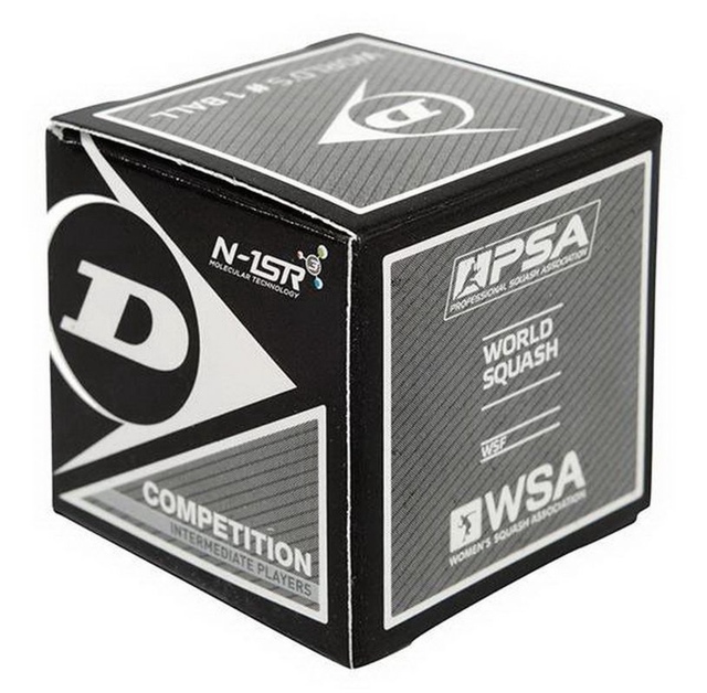Dunlop Yellow Dot Squash Ball Front_Angled_Right