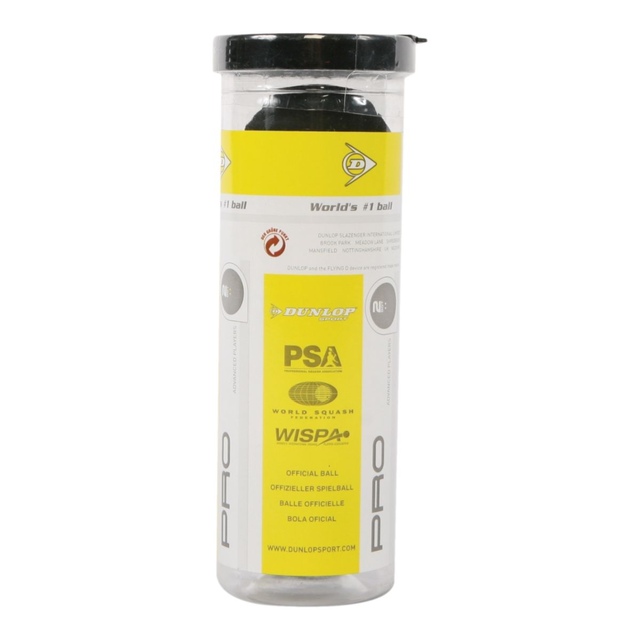 Dunlop Revelation Pro Double Yellow Dot Squash Ball Front_Flat
