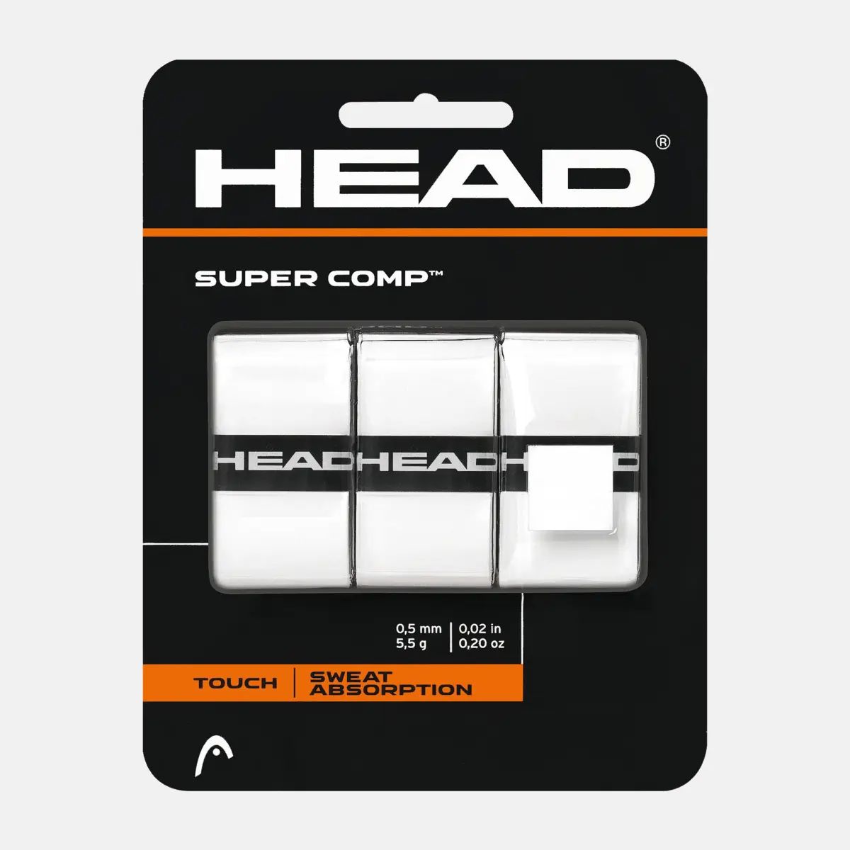 Head Supercomp™️ Overgrip, White, 3-Pack
