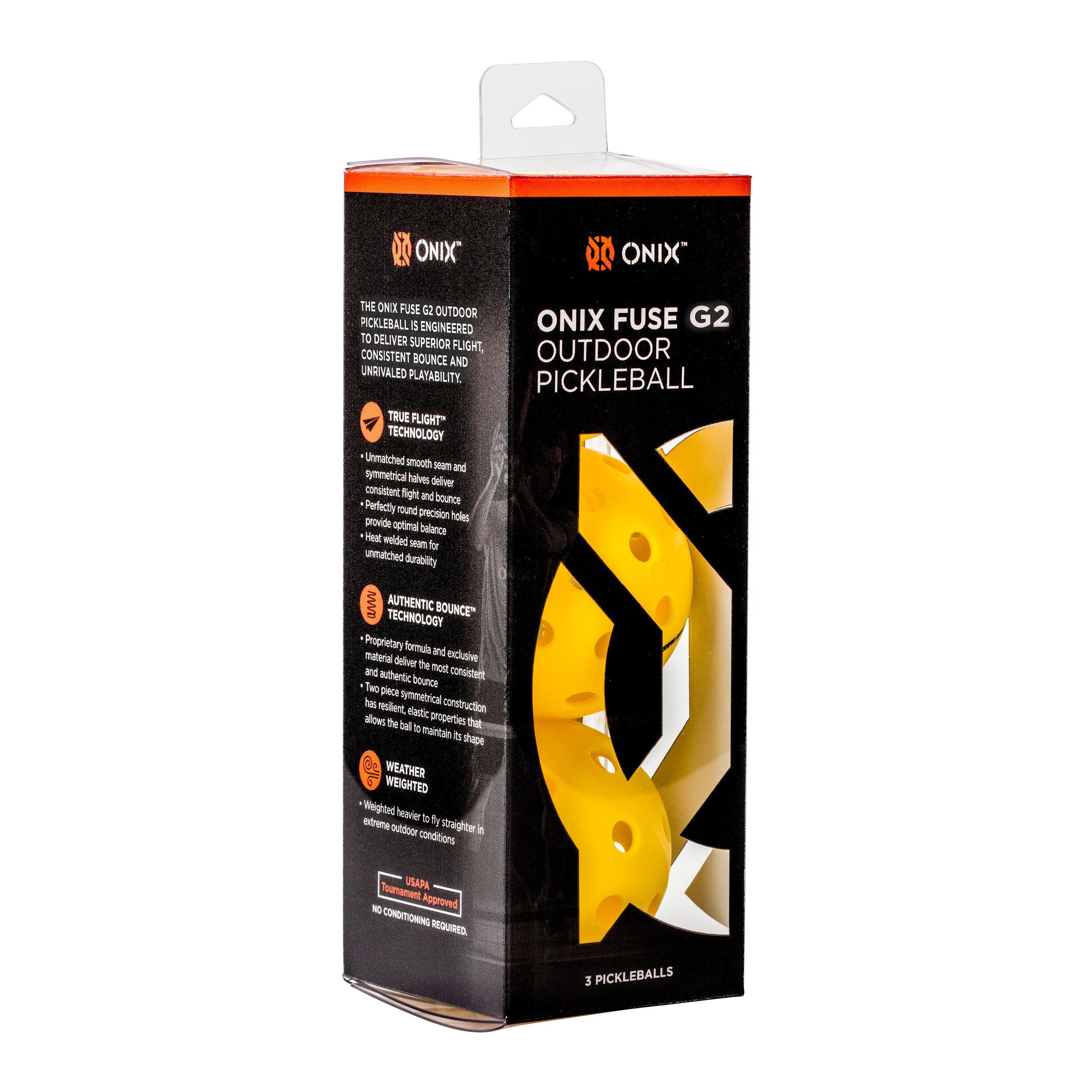 Onix Fuse G2 Outdoor Pickleball - 3 Pack