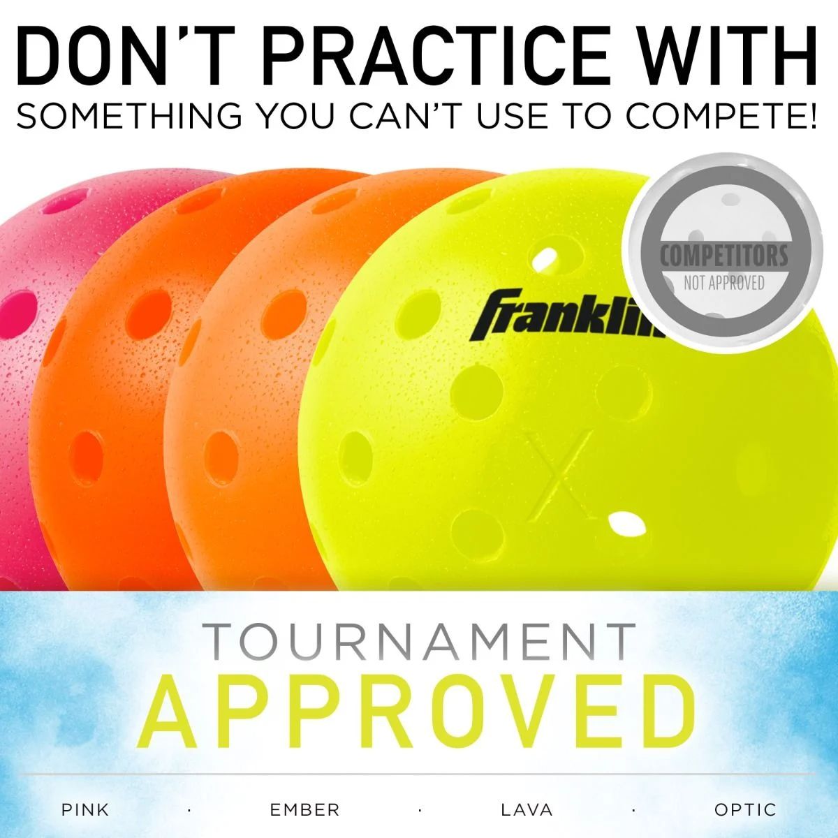 Franklin X-40 Outdoor Pickleball - 3 Pack