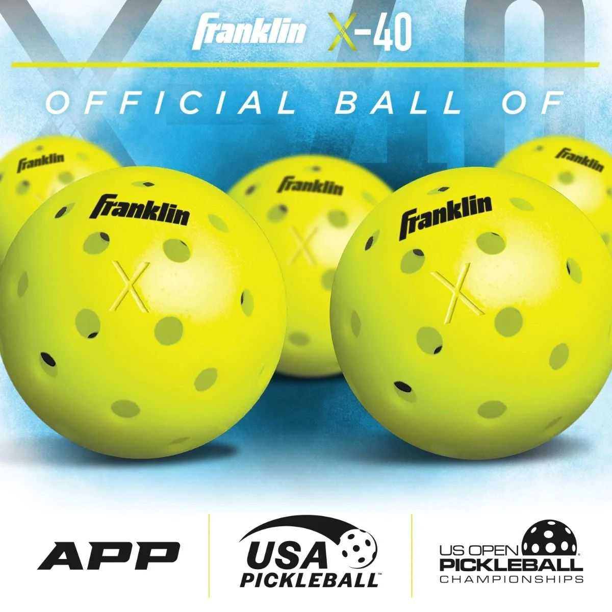 Franklin X-40 Outdoor Pickleball - 3 Pack