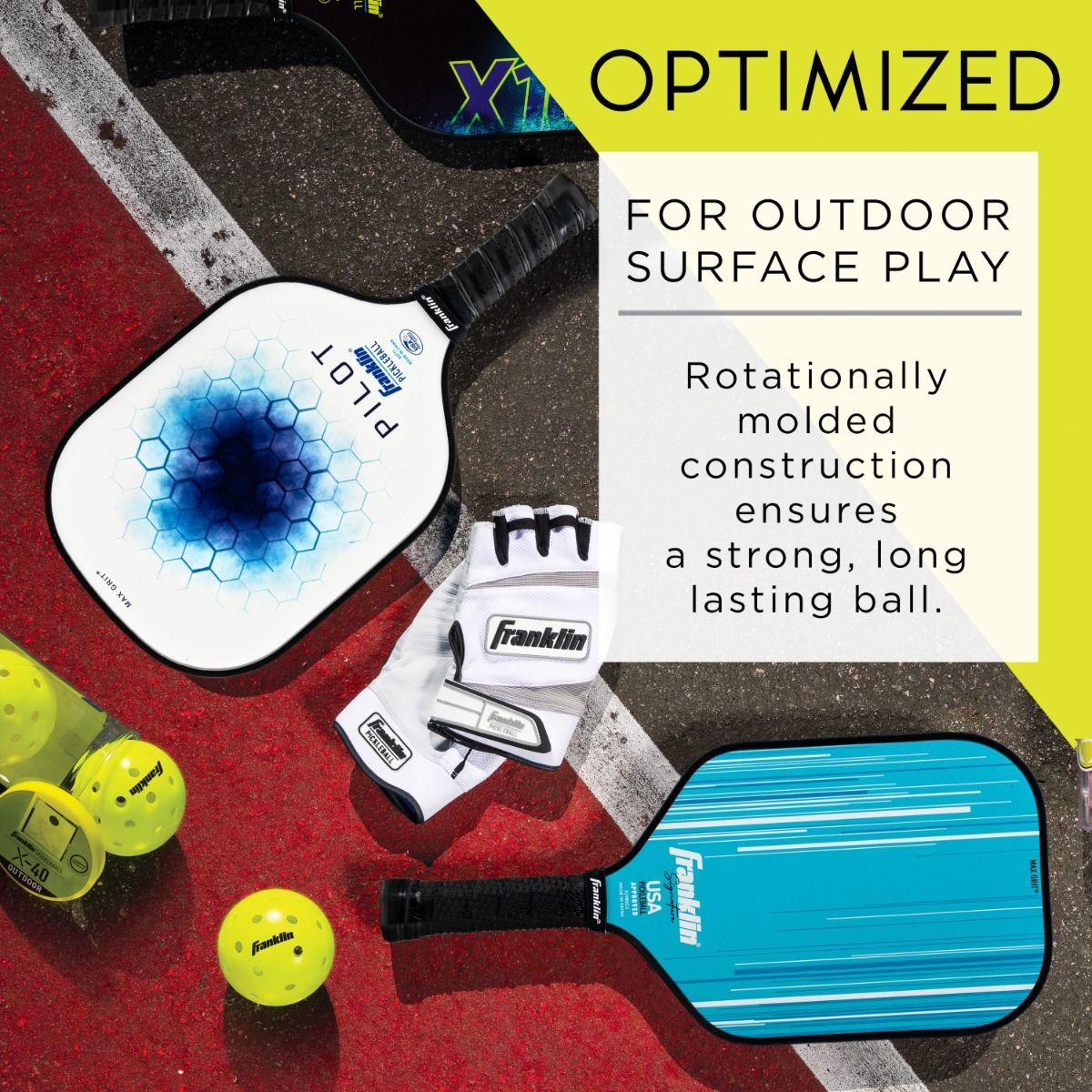 Franklin X-40 Outdoor Pickleball - 3 Pack