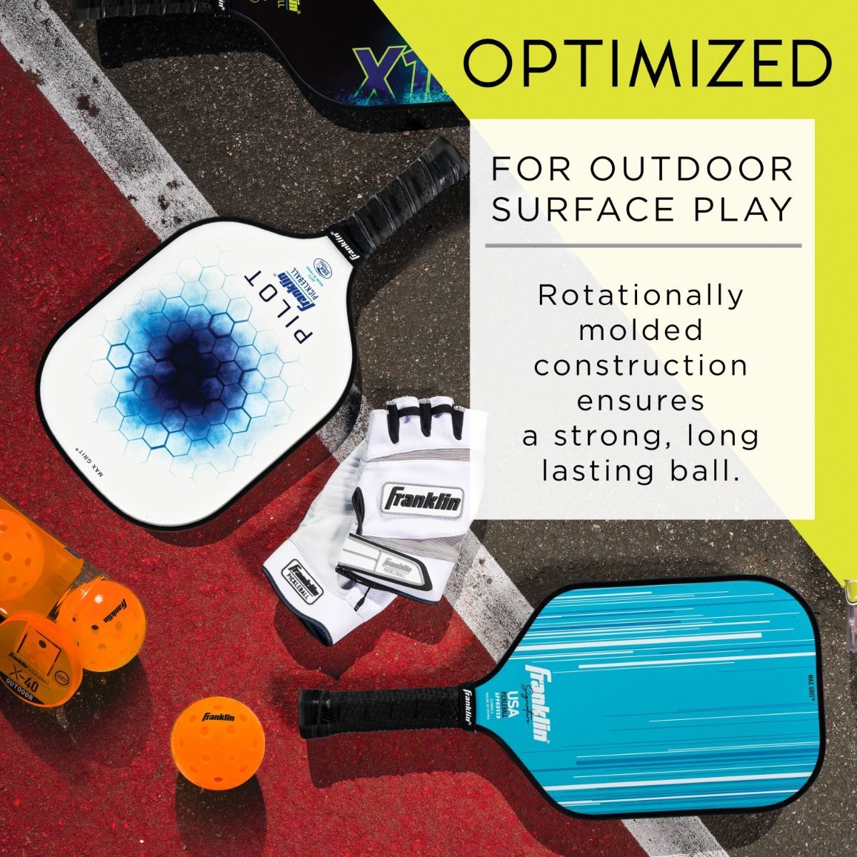 Franklin X-40 Outdoor Pickleball - 3 Pack