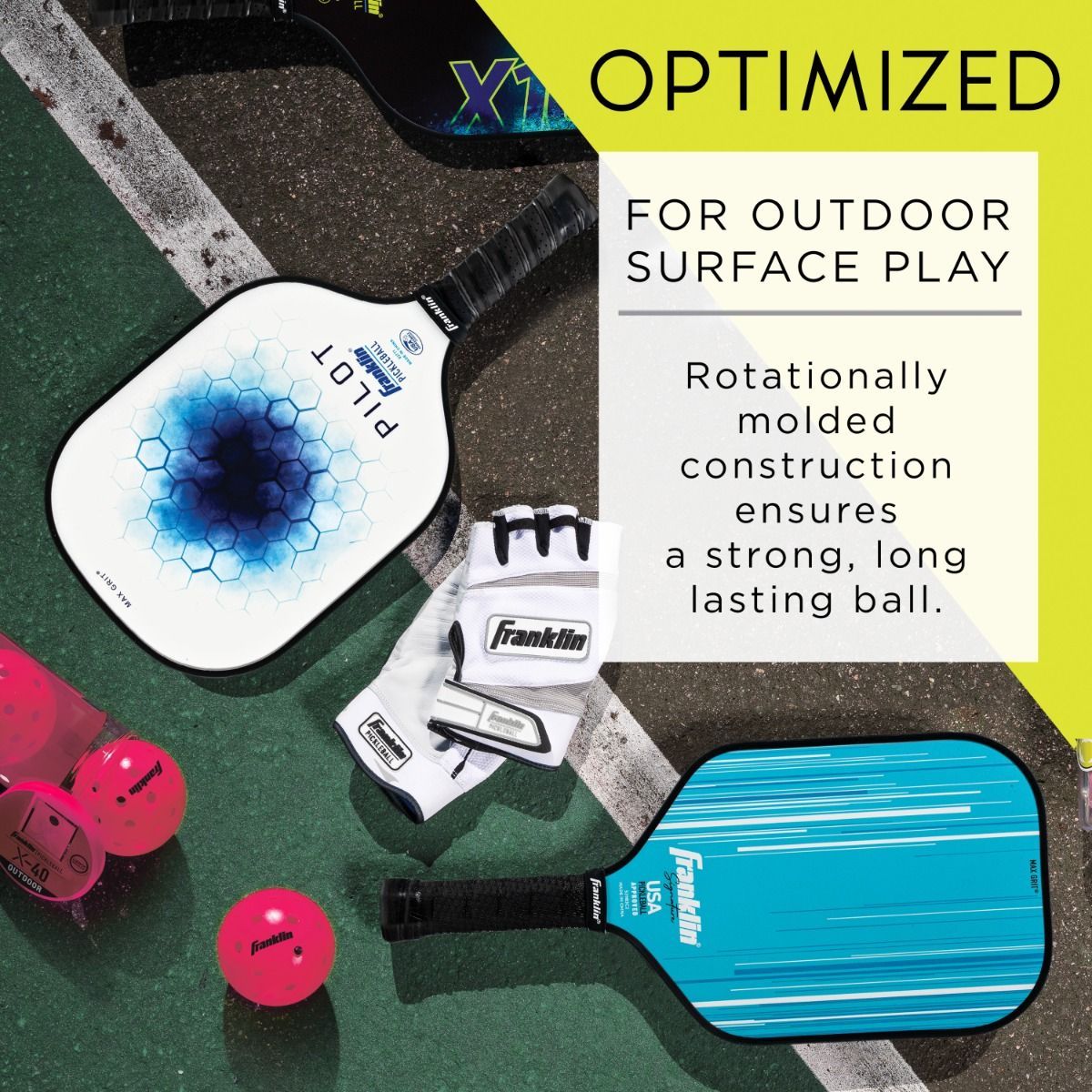 Franklin X-40 Outdoor Pickleball - 3 Pack