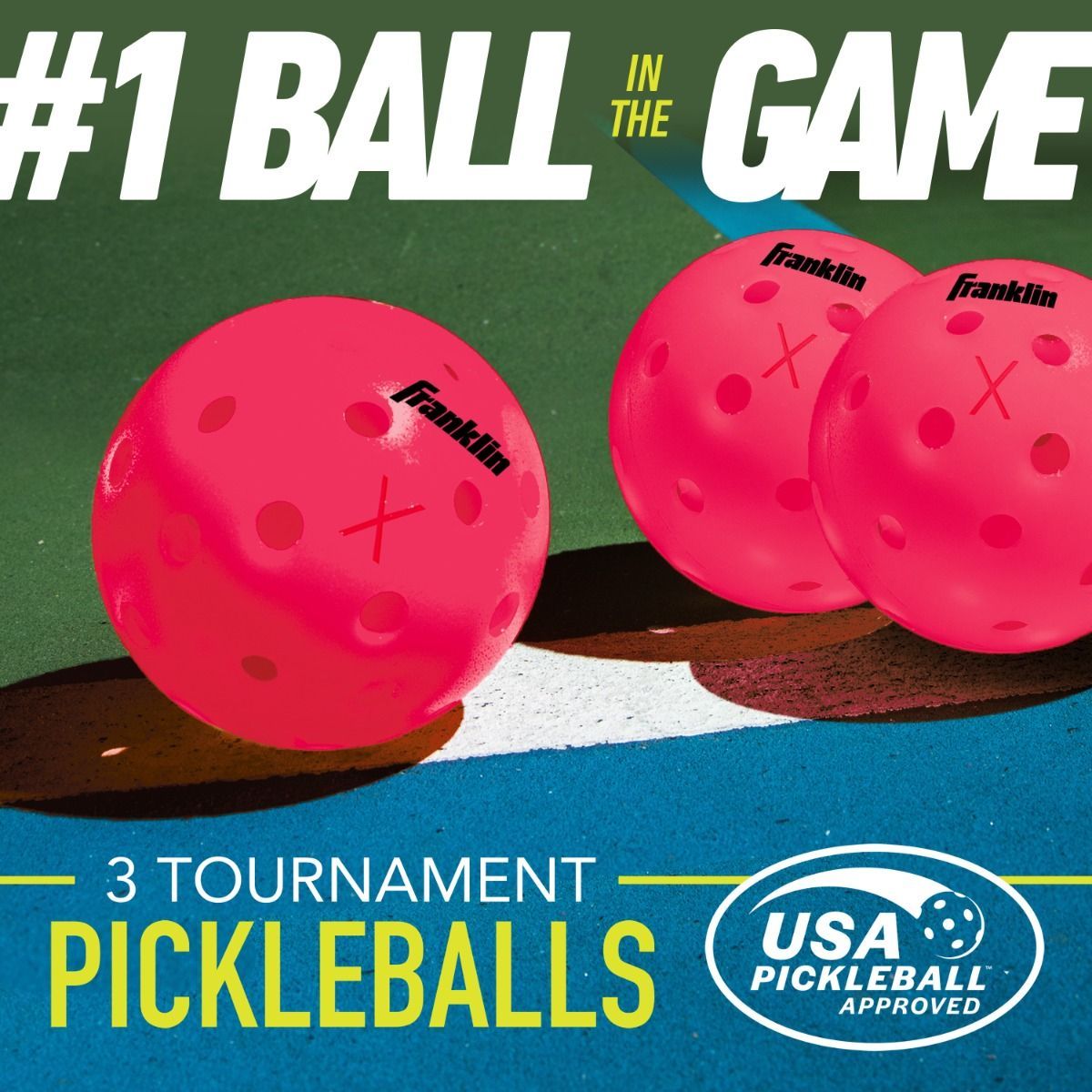 Franklin X-40 Outdoor Pickleball - 3 Pack