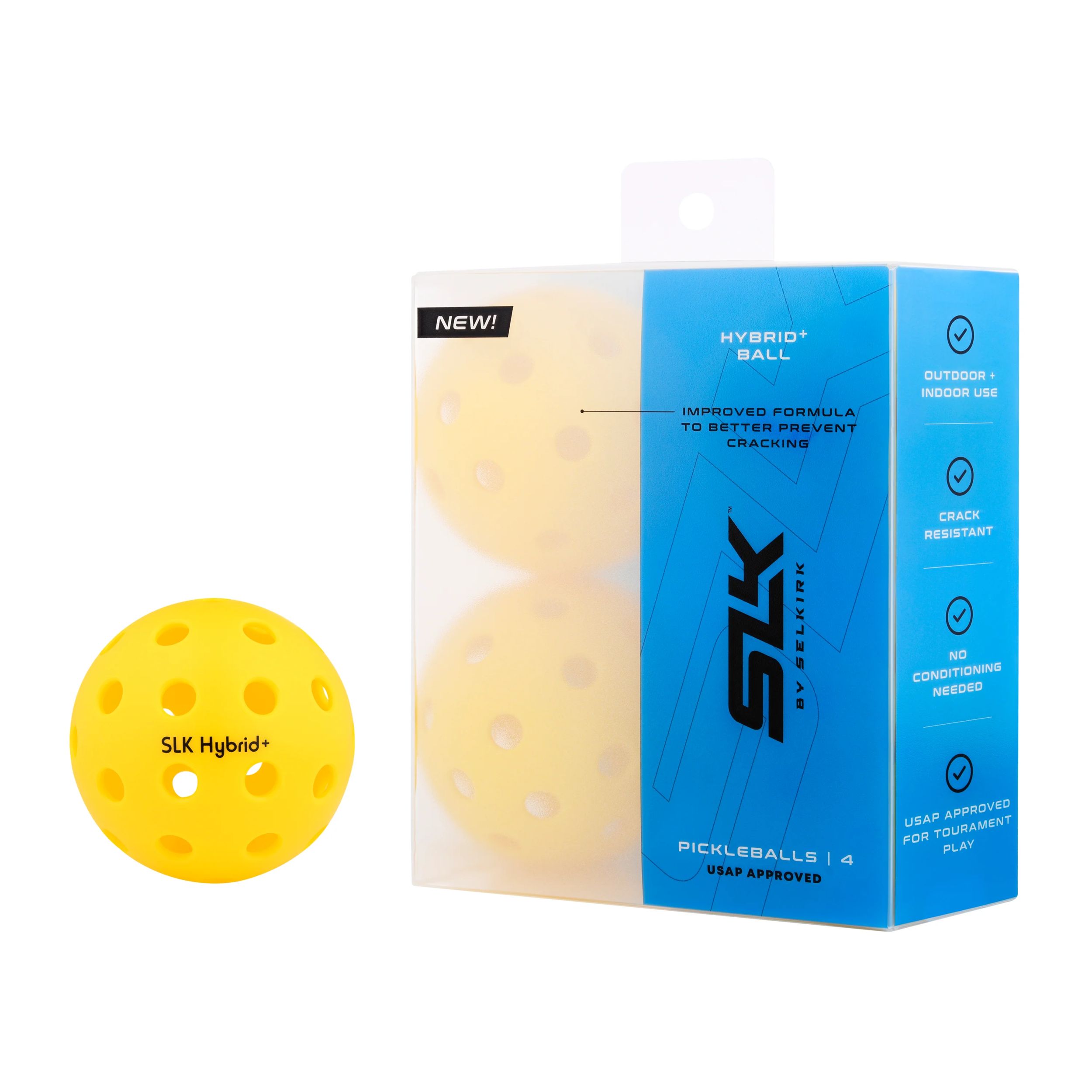 Selkirk Hybrid+ Pickleball Ball - 4 Pack