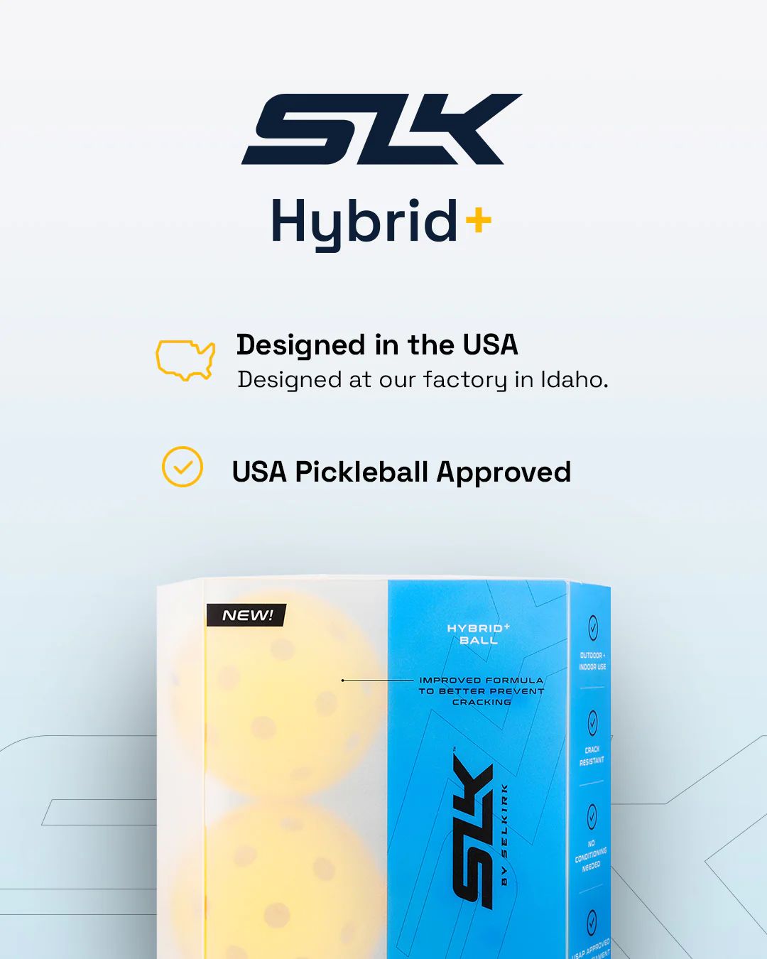 Selkirk Hybrid+ Pickleball Ball - 4 Pack