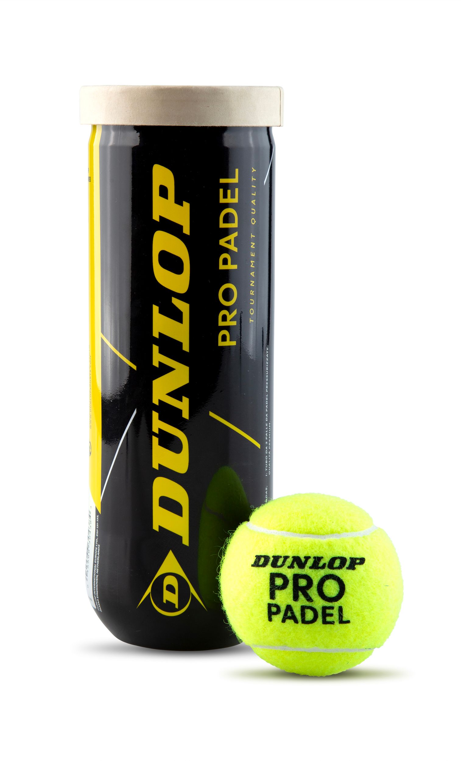 Dunlop Pro Padel 3-Ball Tube Front_Flat