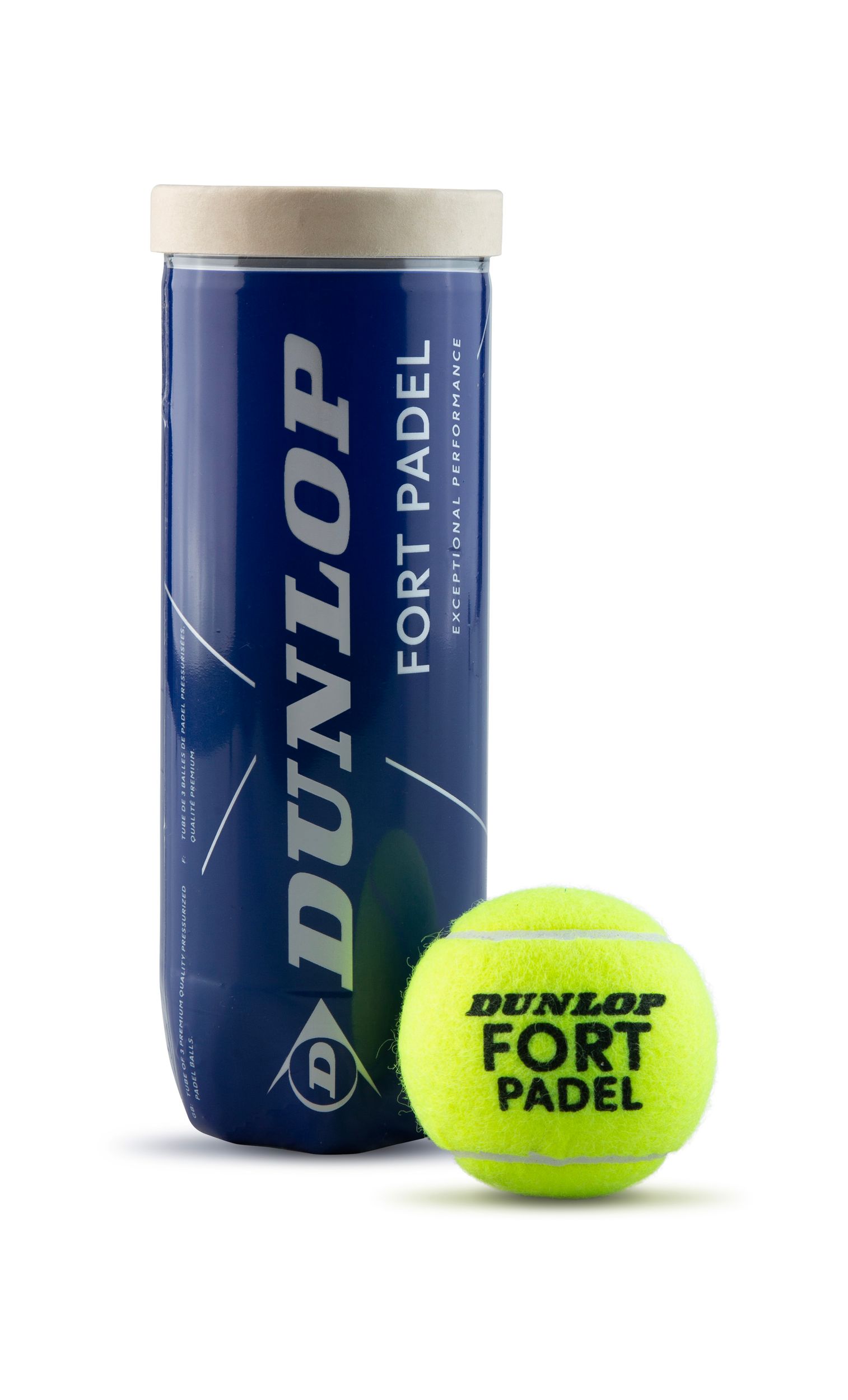 Dunlop Fort Padel 3-Ball Tube Front_Flat