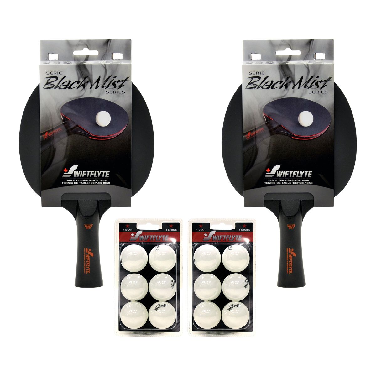 Swiftflyte Black Mist Table Tennis Racket Set