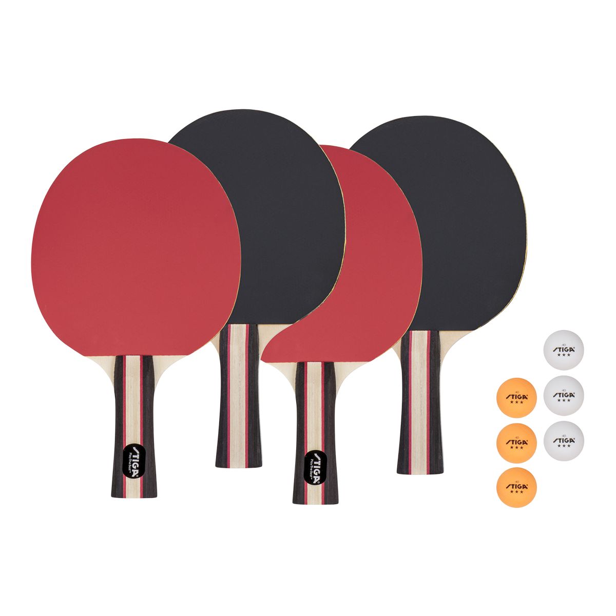 Escalade Stiga Performance 4-Player Table Tennis Racket Set Composite_or_Mixed