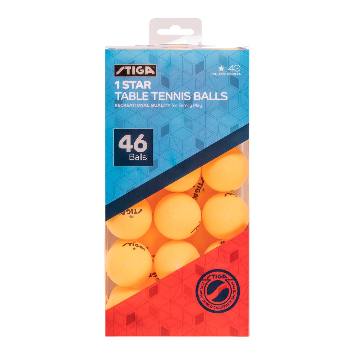 Stiga 1-Star Table Tennis Balls - 46 Pack Front_Flat