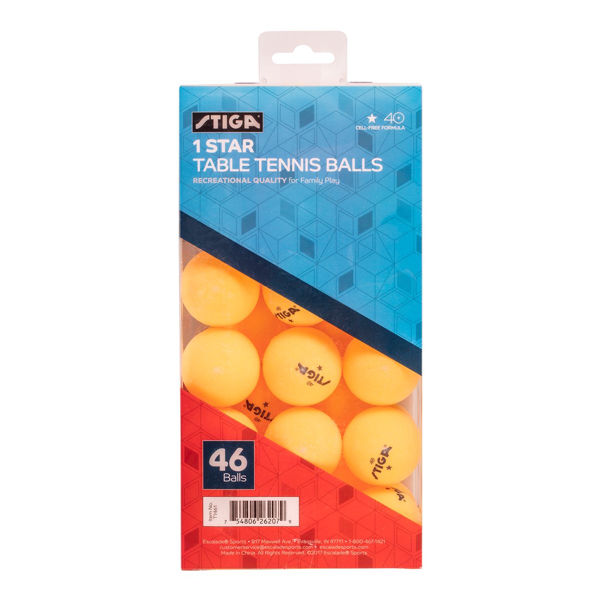 Stiga 1-Star Table Tennis Balls - 46 Pack Front_Flat