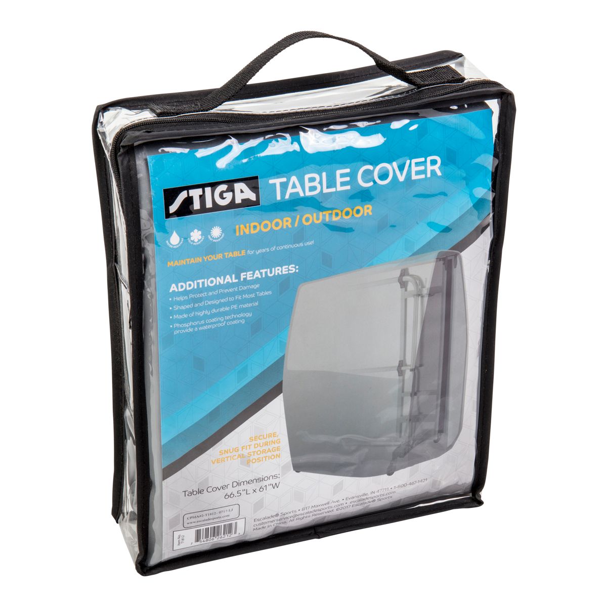 Stiga Premium Indoor/Outdoor Table Tennis Cover Front_Angled_Right