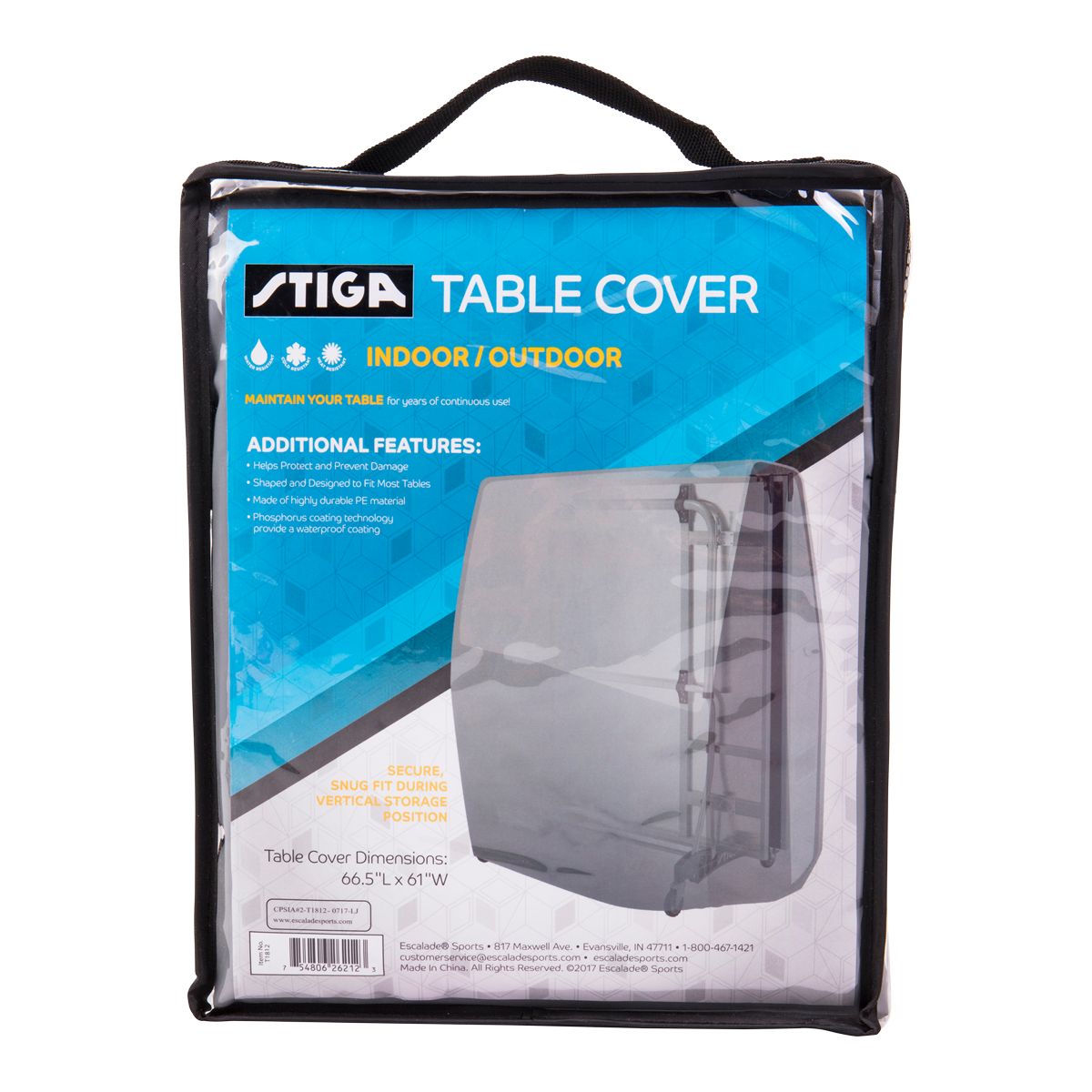 Stiga Premium Indoor/Outdoor Table Tennis Cover Front_Flat