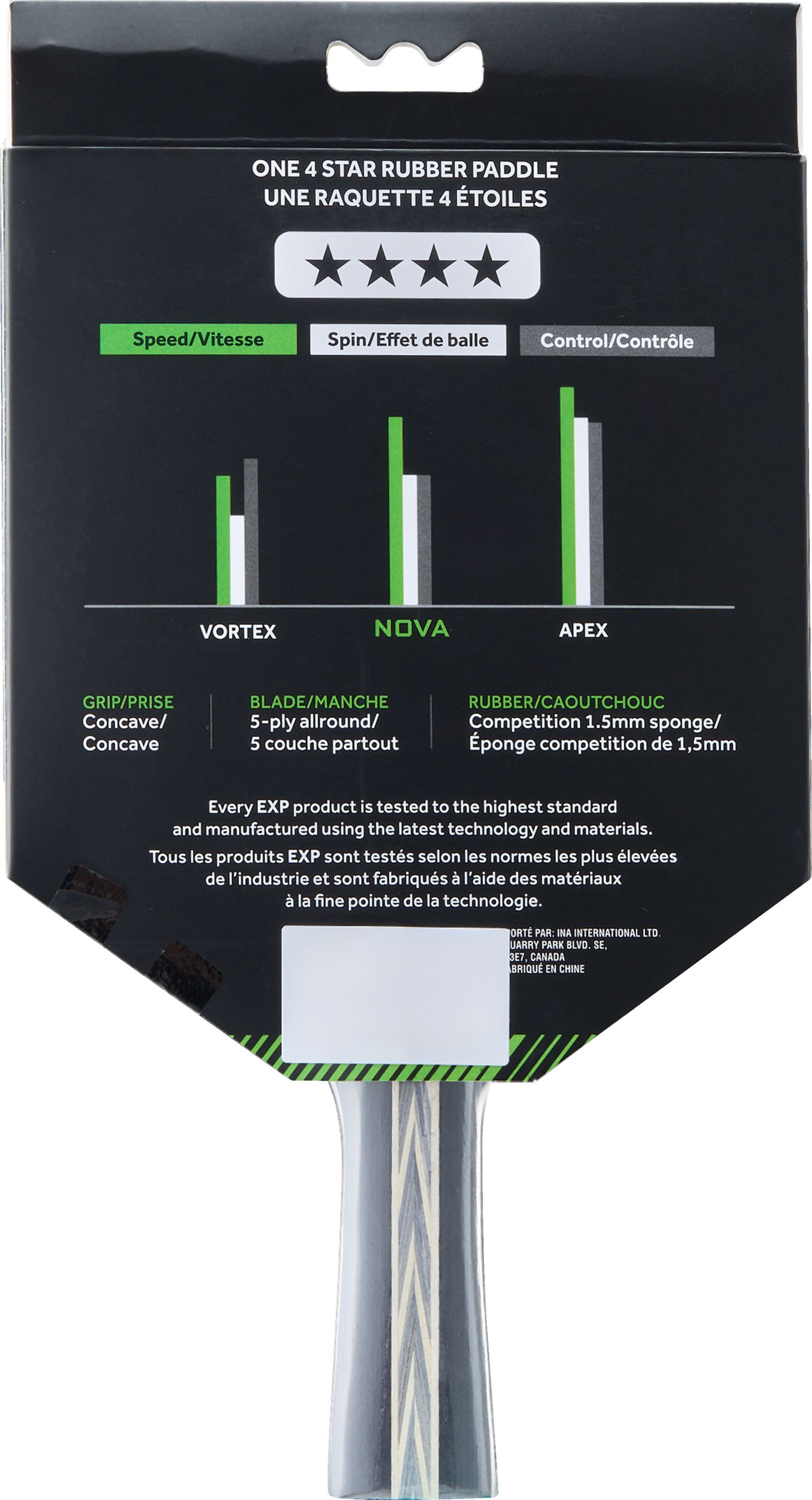 EXP Nova 4 Star Table Tennis Paddle