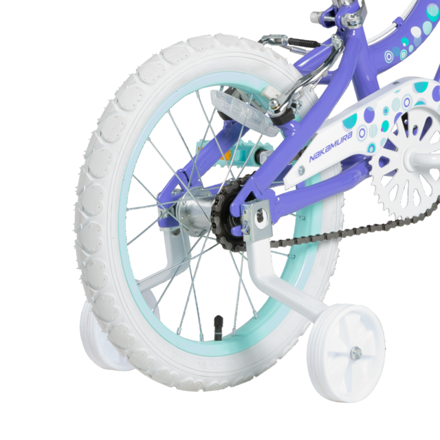 Nakamura Kids' Dream 16" Bike, Training Wheels, Pedal Brake & V Brakes