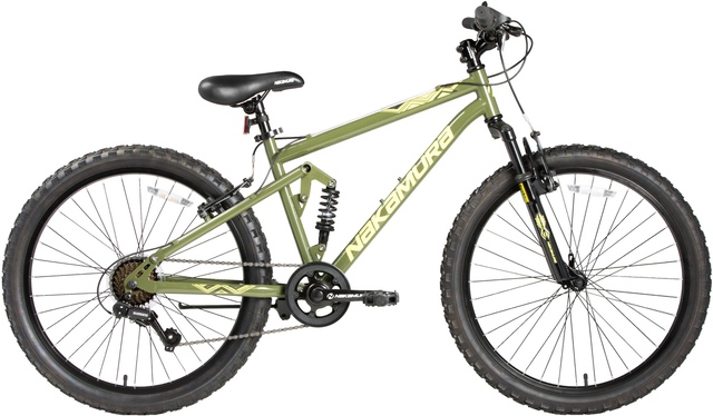 Nakamura Kids' Monster 24" Junior Mountain Bike, 7 Speed, Rim Brakes, Full Suspension Side_Right