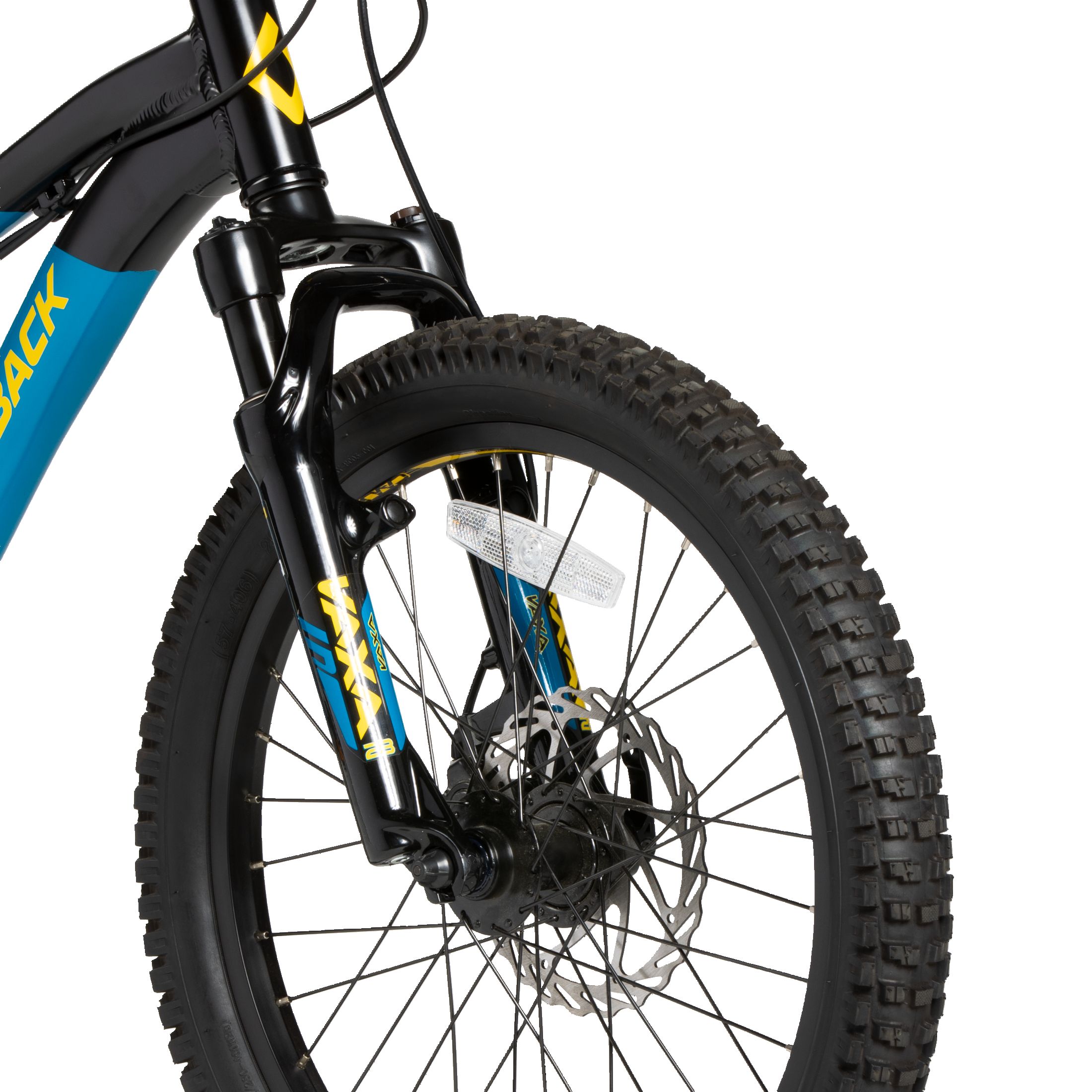 Diamondback Kids' Snake 20" Mountain Bike, 7 Speed, Aluminum Frame, Mechanical Disc Brakes CloseUp