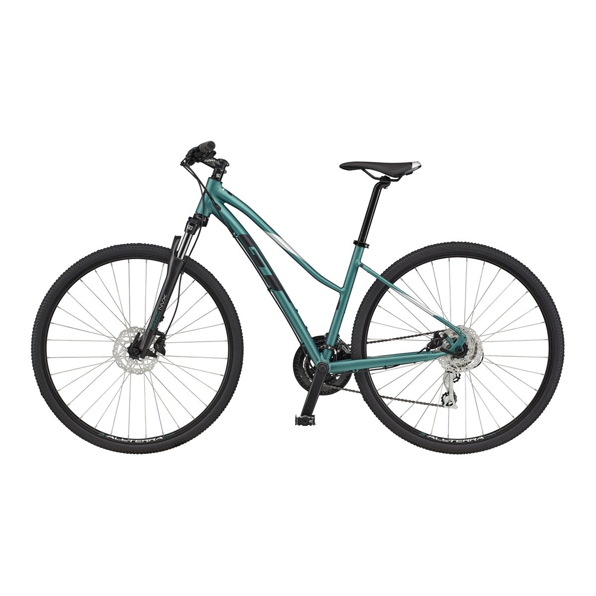 GT Women's Transeo Elite Low-Step 700c 16 Speed Hybrid Bike