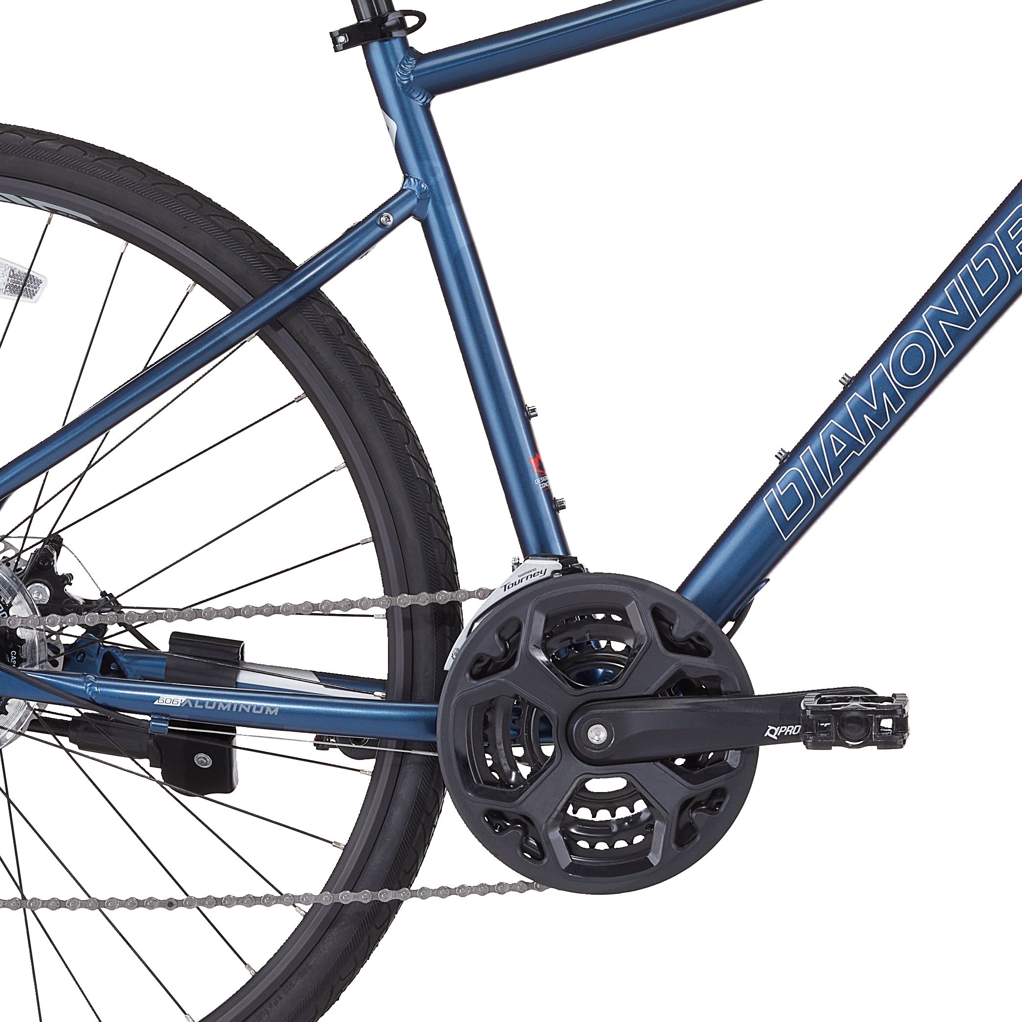 Diamondback Lachine 2 700c Hybrid Bike, 24 Speed, Aluminum, Mechanical Disc Brakes, Hardtail