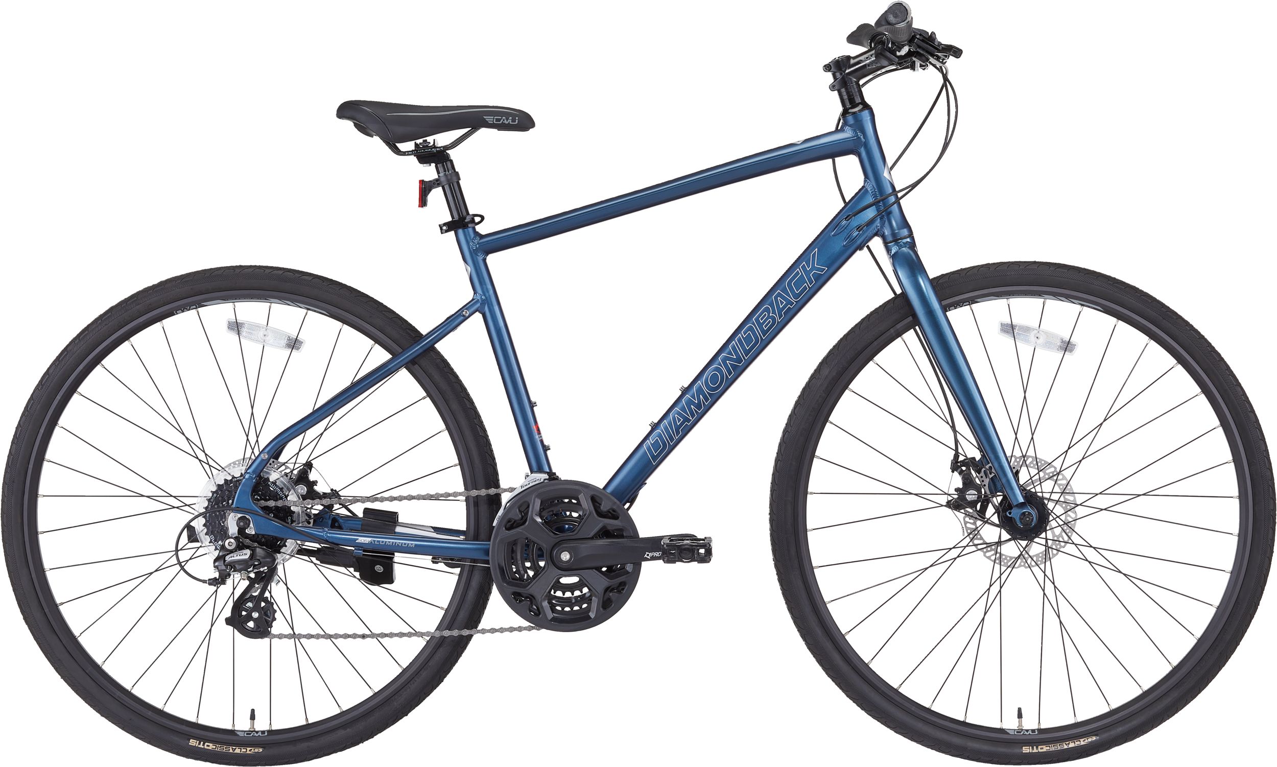 Diamondback Lachine 700c Hybrid Bike, 24 Speed, Aluminum, Mechanical Disc  Brakes, Hardtail