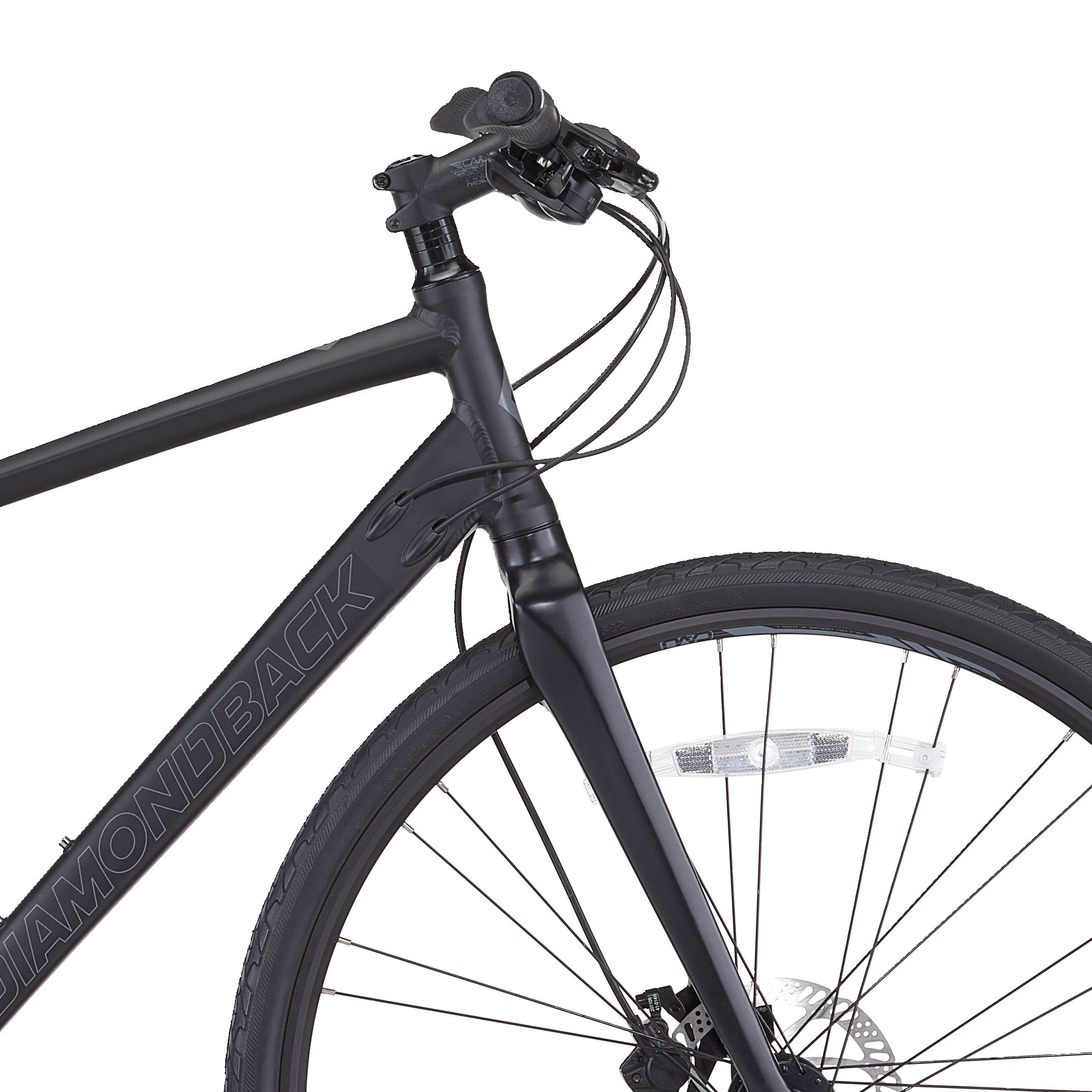 Diamondback Lachine 700C Hybrid Bike, 27 Speed, Aluminum Frame, Tektro Disc Brakes, Commuter